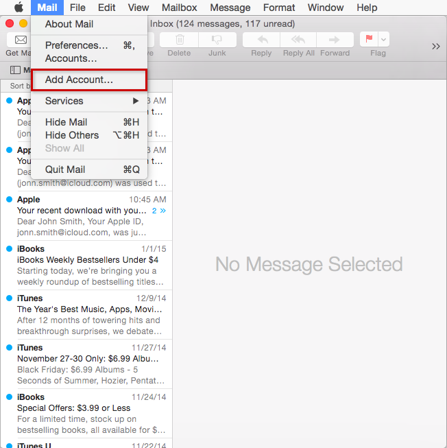 setup email account in outlook for mac